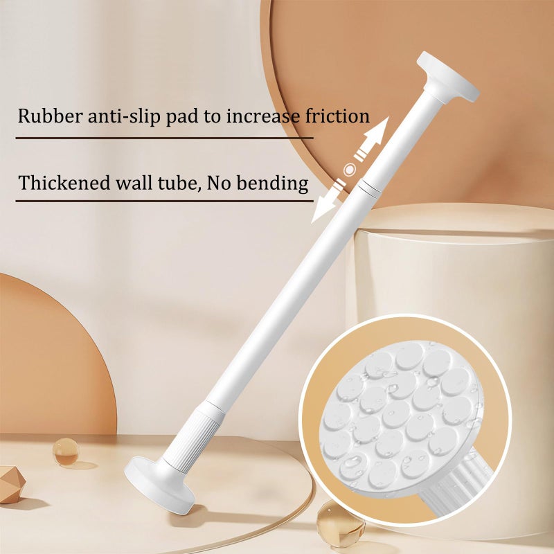 MELCHEF Heavy Duty Spring Tension Rod,32-45" Room Divider Tension Curtain Rod, Shower Curtain Rods,Windows Curtain Rods,No Drilling, Non-Fall Down Spring Tension Rod,Adjustable Room Divider - Image 3